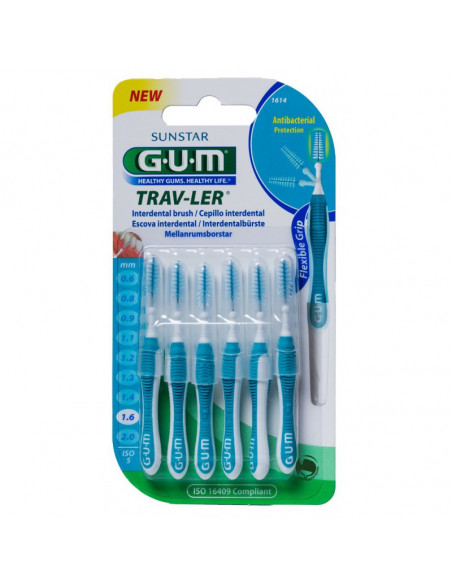 GUM Trav-Ler 1.6 cepillo interdental 6 ud | Higiene | Farmaelglobo GUM Trav-Ler 1.6 cepillo interdental 6 ud | Higiene | Farmaelglobo