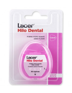 Lacer hilo dental sabor menta 50 m | Higiene | Farmaelglobo