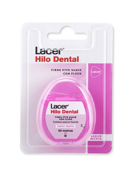 Lacer hilo dental sabor menta 50 m | Higiene | Farmaelglobo