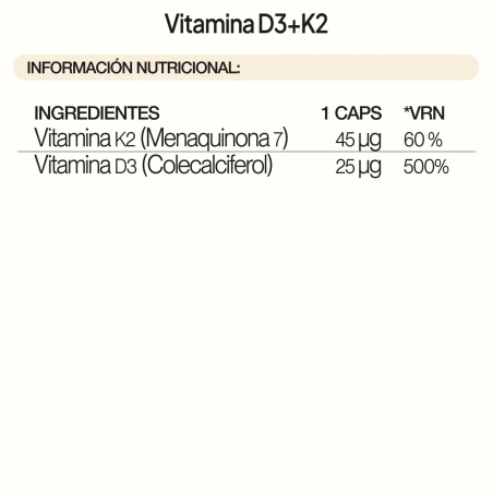 IVB Vitamina D3+K2 60 Cápsulas | Dietética y nutrición | Farmaelglobo