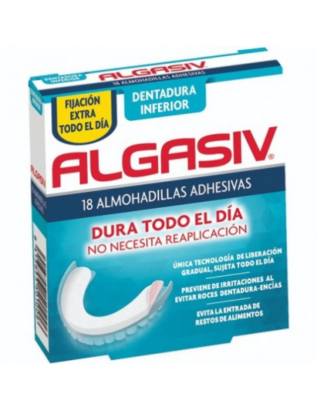 Algasiv dentadura inferior 18 almohadillas | Higiene | Farmaelglobo