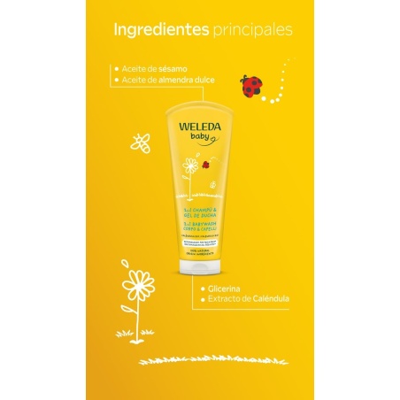 Weleda Baby 2 en 1 Champú & Gel de Ducha 200 ml