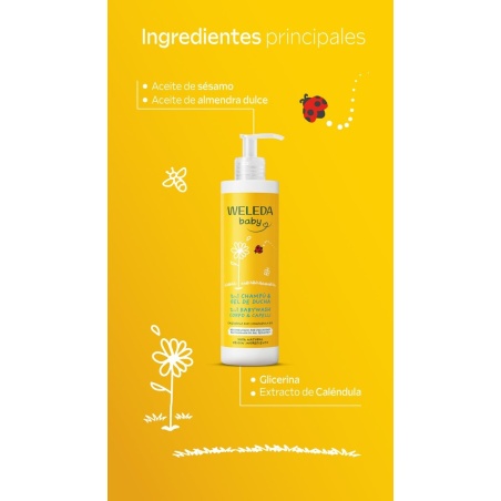 Weleda Baby 2 en 1 Champú & Gel de Ducha 400 ml