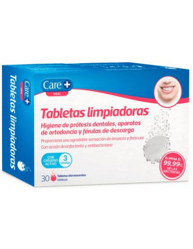 Care + Crema tabletas limpiadoras 30 ud