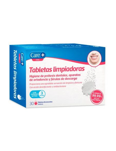 Care + Crema tabletas limpiadoras 30 ud | Higiene | Farmaelglobo