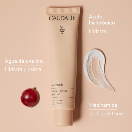 Caudalie Vinocrush Crema con Color Tono 1 | Cosmética | Farmaelglobo