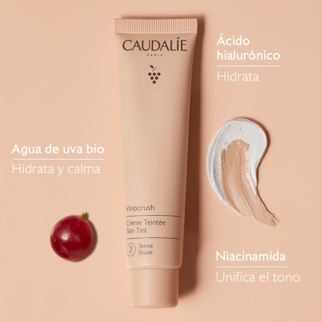Caudalie Vinocrush Crema con Color Tono 2 | Cosmética | Farmaelglobo