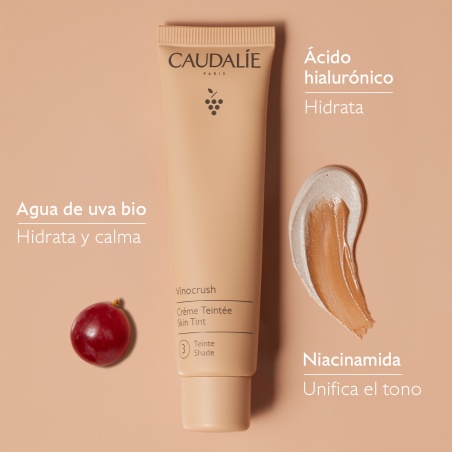 Caudalie Vinocrush Crema con Color Tono 3 | Cosmética | Farmaelglobo