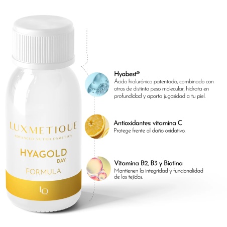 Luxmetique Fórmula HYAGOLD 15 viales | Nutricosmetica | Farmaelglobo